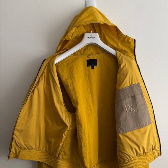 $415 Banana Republic Yellow Oversized Fishing / Wading Jacket - Medium - Picture 4 of 11